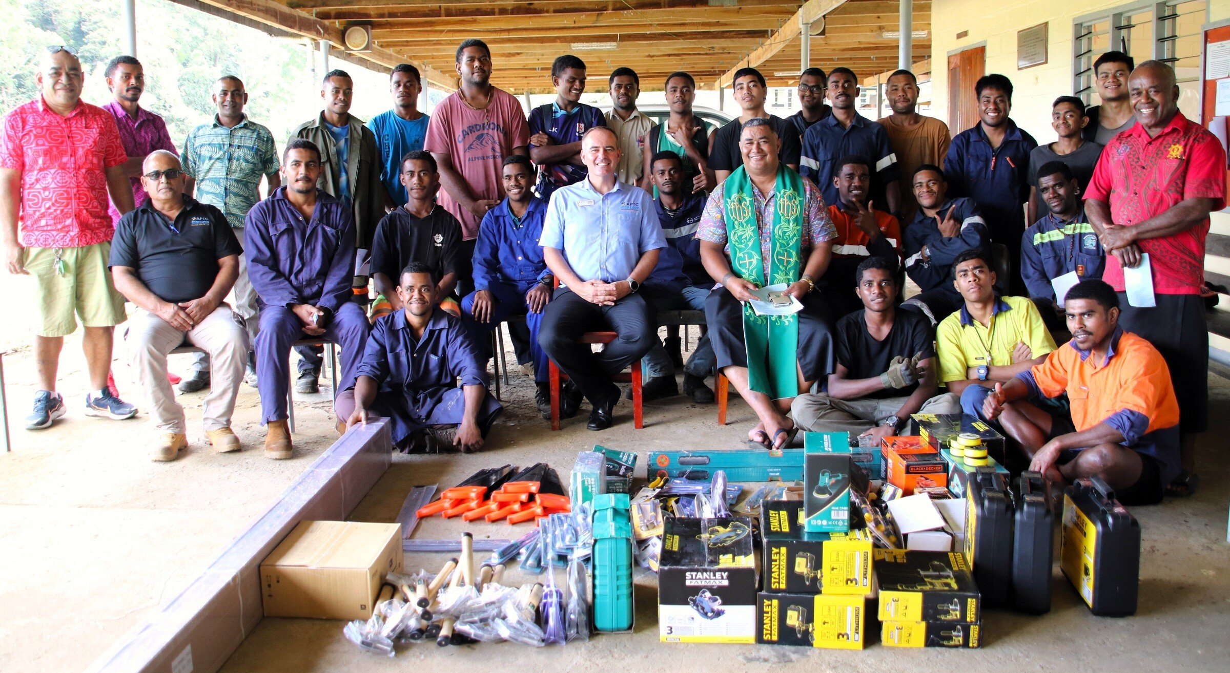 The Australia Pacific Training Coalition (APTC) recently provided essential tools and equipment to support Technical and Vocational Education and Training (TVET) delivery for 34 students at the Chevalier Training Centre (CTC) in Wainadoi, Navua.