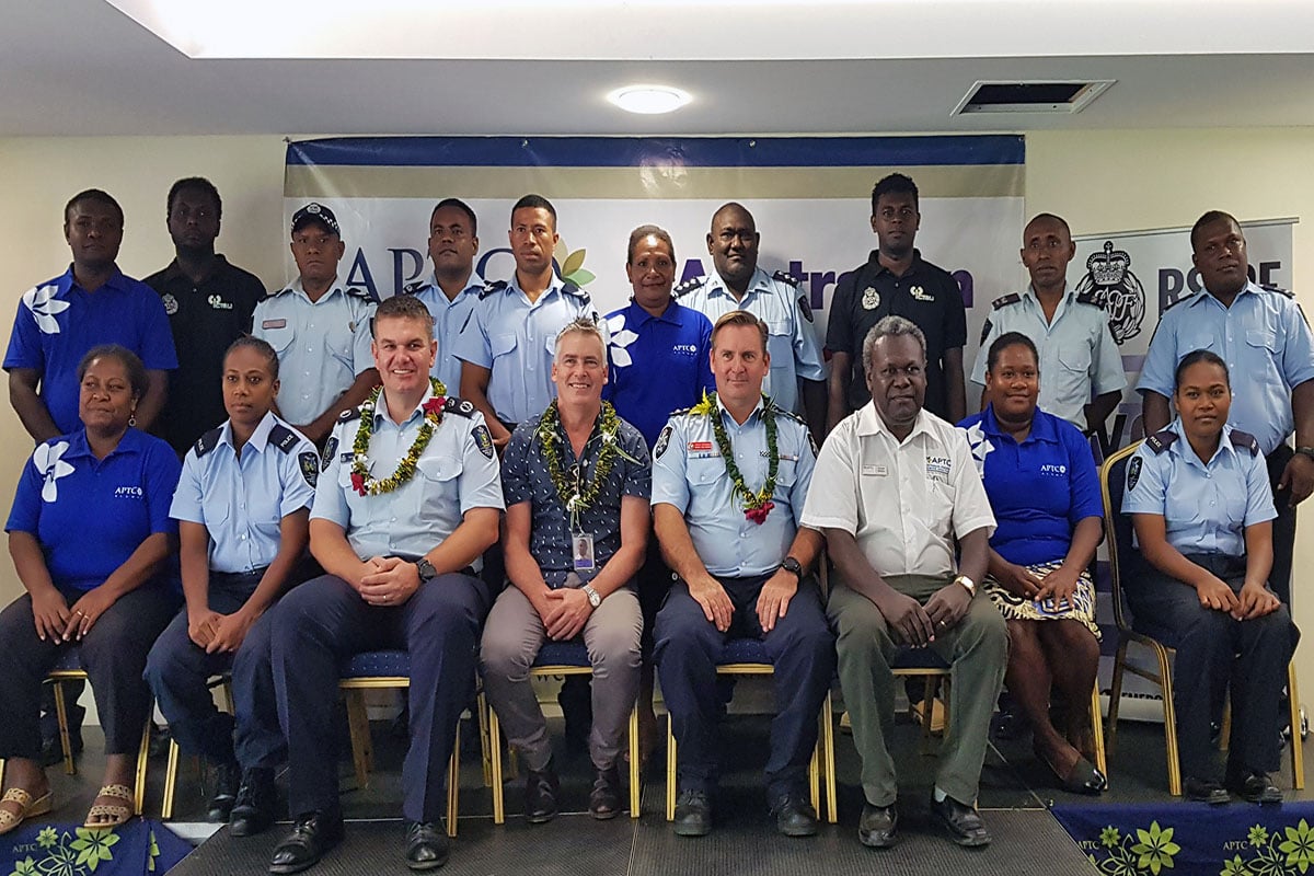 Solomon Islands Police officers